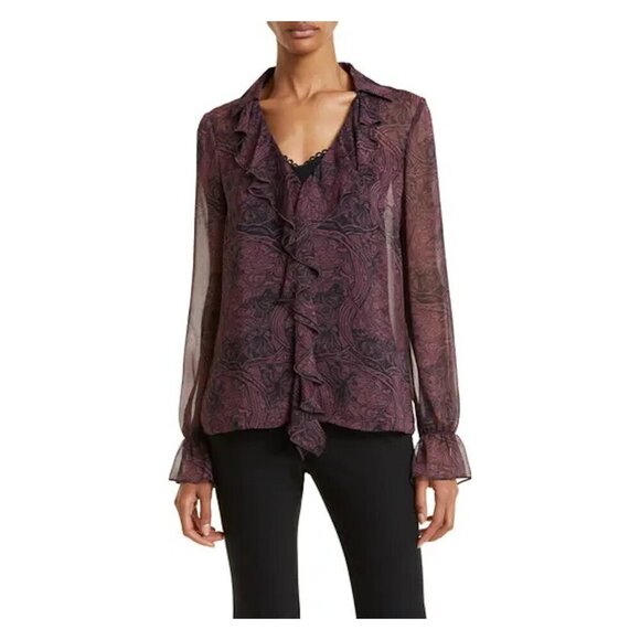 TED BAKER London Coryiah Print Ruffle Blouse - Picture 1 of 7